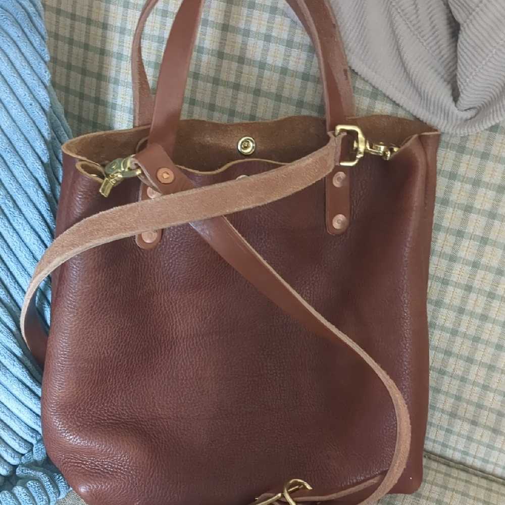 Kmm And Co. Mini Tote In Macchiato With Strap Crossbody Or Shoulder New